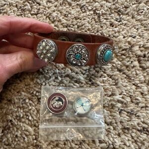 Ginger Snaps Brown Leather Bracelet